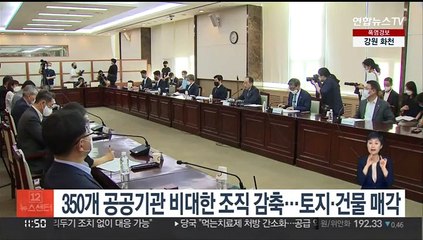 350개 공공기관 비대한 조직 감축…토지·건물 매각