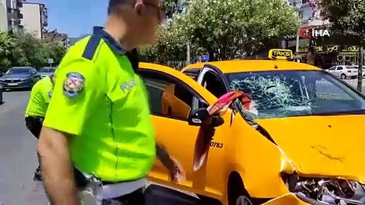Yaya geçidinden geçen kadına çarpan ticari taksi şoförü tutuklandı