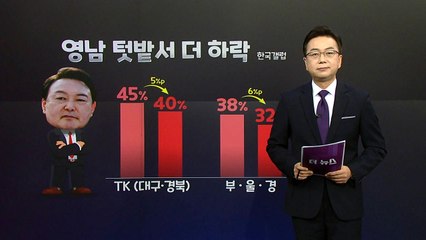 [더정치] 尹 지지율 30%선 첫 붕괴...20대 · 60대 · 영남서 더 하락 / YTN
