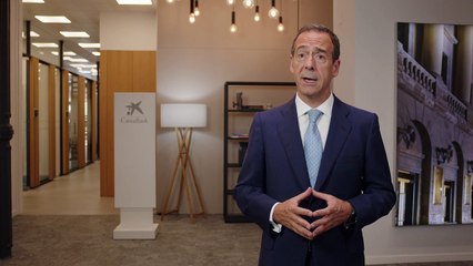 Gonzalo Gortázar valora los resultados de Caixabank en el primer semestre de 2022