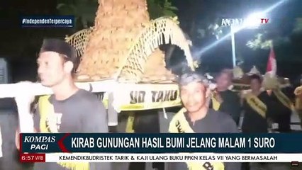 Kirab Gunungan Hasil Bumi Jelang Malam 1 Muharram di Madiun