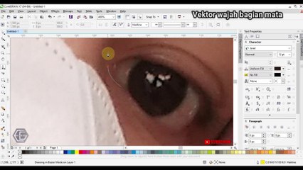 Membuat vektor wajah bagian Mata dengan coreldraw!