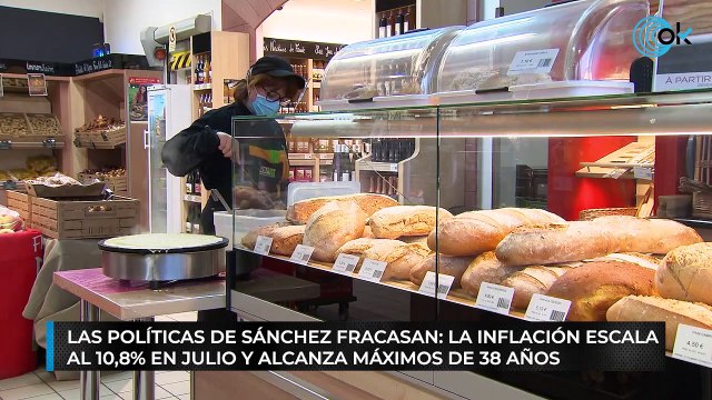 Las políticas de Sánchez fracasan: la inflación escala al 10,8% en julio y alcanza máximos de 38 años