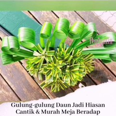 Kalau kreatif, daun pun boleh jadi gubahan hantaran.