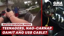 Teenagers, nag-carnap gamit ang USB cable! | GMA News Feed