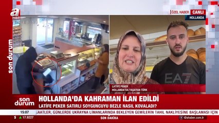 Hollanda'da satırlı hırsızı toz beziyle kovalayan Konyalı kadın canlı yayında o anları anlattı