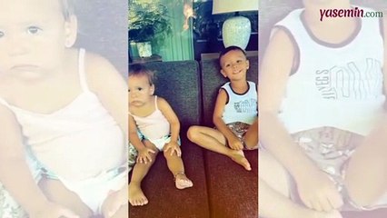 Alişan'ın oğlu Burak ve kızı Eliz'den izleyenleri güldüren yarışma!