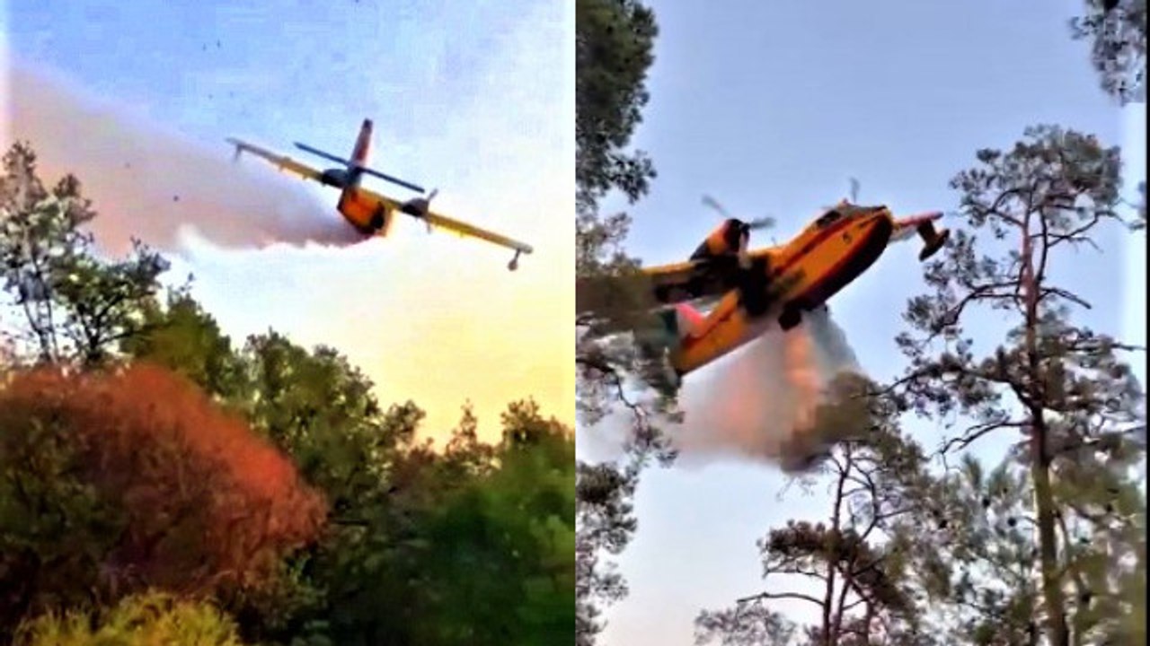 Türk Hava Kurumu uçakları alkışlarla söndürdü