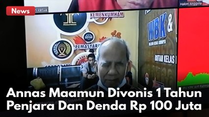 Terbukti Bersalah, Annas Maamun Divonis 1 Tahun Penjara Dan Denda Rp 100 Juta