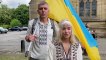 Members of Sheffield's Ukranian community march through city
