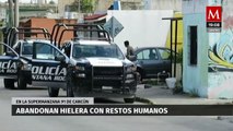 Hallan hielera con restos humanos en Cancún, Quintana Roo