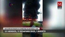 Ministro de Cuba, entre heridos por incendio en tanques; van 120 lesionados y un muerto