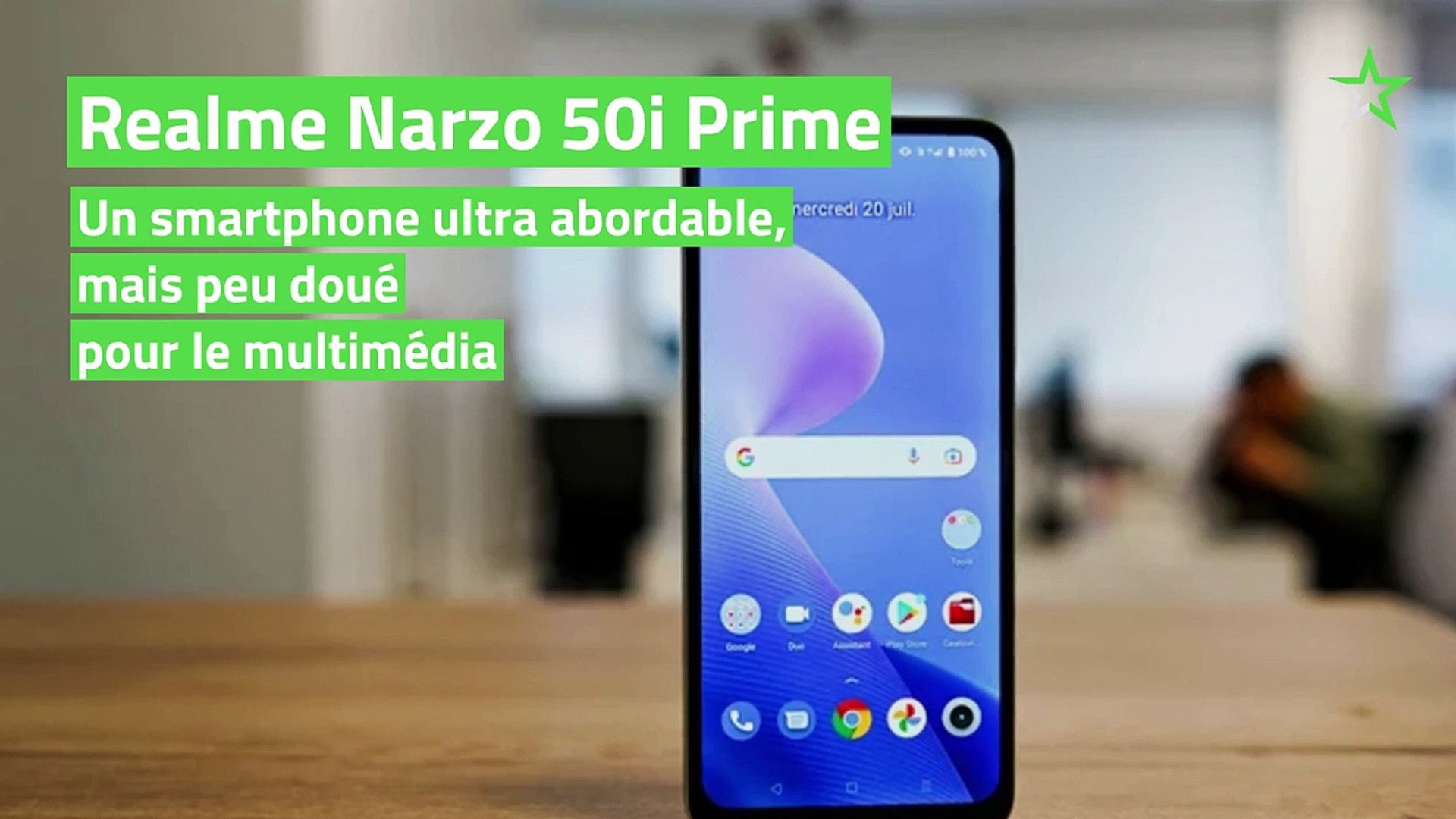 Test Realme Narzo 50i Prime : un smartphone ultra abordable, mais peu doué  pour le multimédia - Vidéo Dailymotion