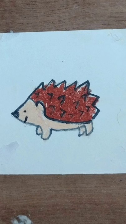 How to draw a Hedgehog easy for kids