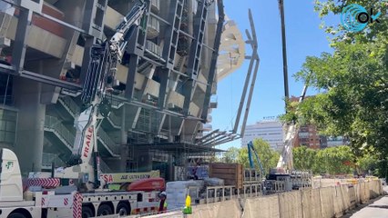 El Bernabéu estrena esqueleto en el fondo norte