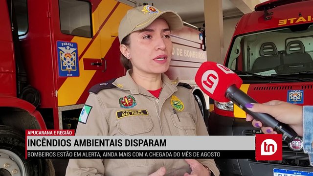 Aumento de queimadas preocupa bombeiros de Apucarana