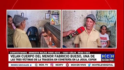 ¡Triste! Velan a tercera víctima de explosión de cohetería en Copán, un niño de 12 años