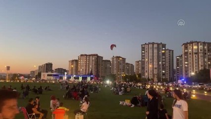 Yamaç paraşütü pilotunun çarptığı kişi yaralandı