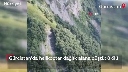 Gürcistan'da helikopter dağlık alana düştü: 8 ölü
