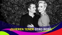 Katy Perry y Orlando Bloom quieren ser padres de nuevo