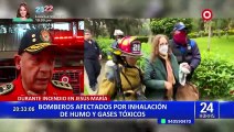 Incendio en Jesús María: Bombero termina en UCI tras inhalar humo y gases tóxicos