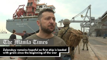 Zelenskyy remains hopeful as first ship is loaded with grain since the beginning of the war