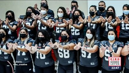 Bloquean Río Churubusco en apoyo a la Selección Femenil de Fútbol Americano