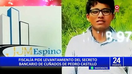 Fiscalía pide el levantamiento del secreto bancario de Yenifer Paredes y hermanos de primera dama