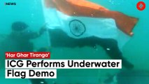 ‘Har Ghar Tiranga’ Campaign: Indian Coast Guard Performs Underwater Flag Demo