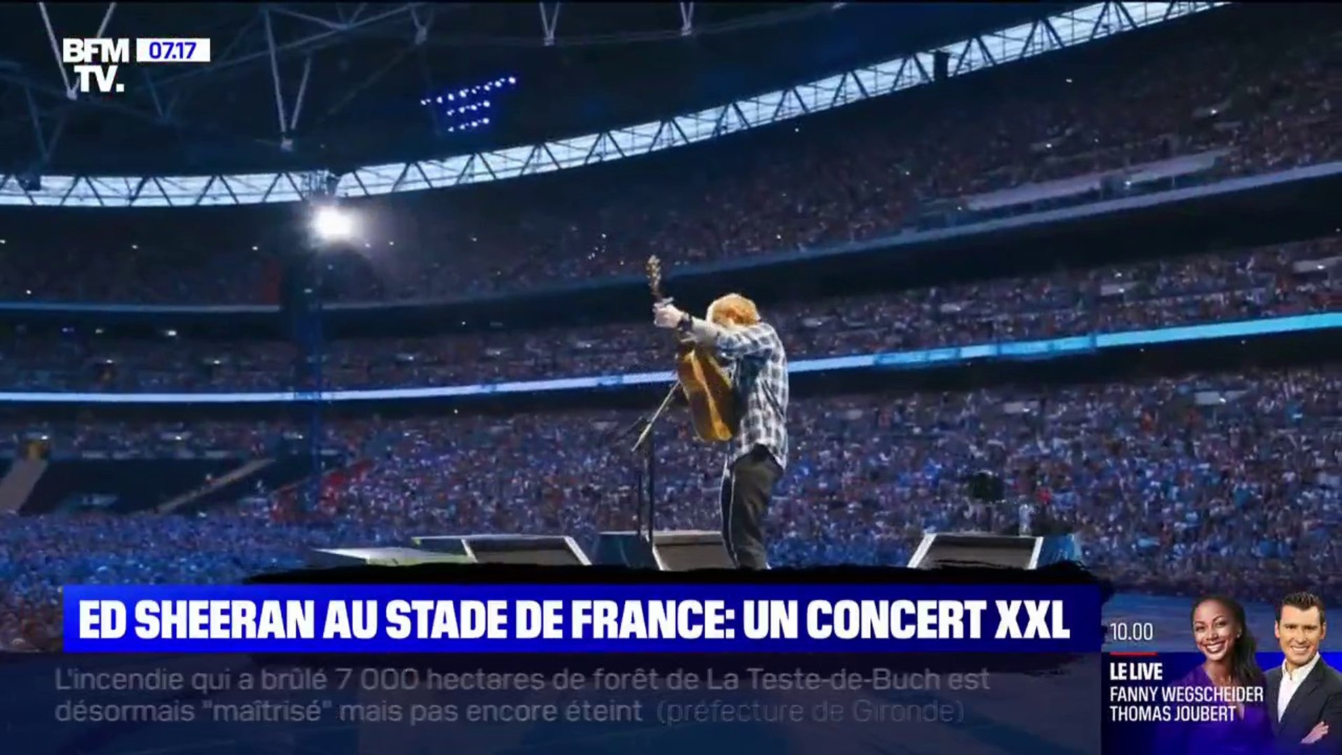 Les premières images du concert XXL d'Ed Sheeran au Stade de France - Vidéo  Dailymotion