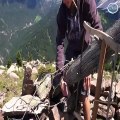 Building Survival Shelter in the High Mountains - Solo Bushcraft, Extreme Winds, cooking, campfire