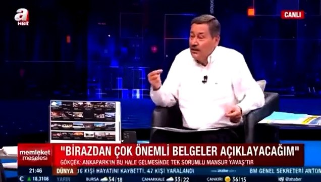 Melih Gökçek A Haber'de hızını alamadı, bombayı patlattı