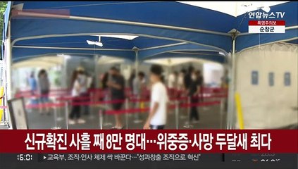 신규확진 사흘 째 8만 명대…위중증·사망 두달새 최다