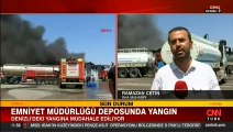 Denizli Emniyet Müdürlüğü'nün lojistik deposunda yangın