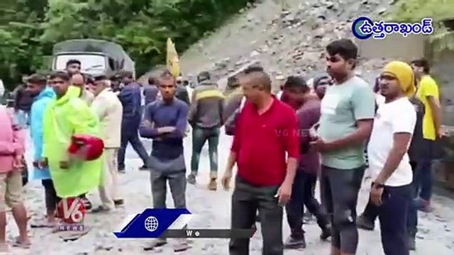 Uttarakhand Floods _ NH-7 Washed Away Due To Rising Water in Khachda Drain | V6 News