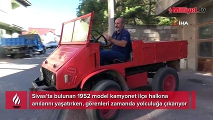 70 yıllık kamyonet ilçe halkının anılarını yaşatıyor