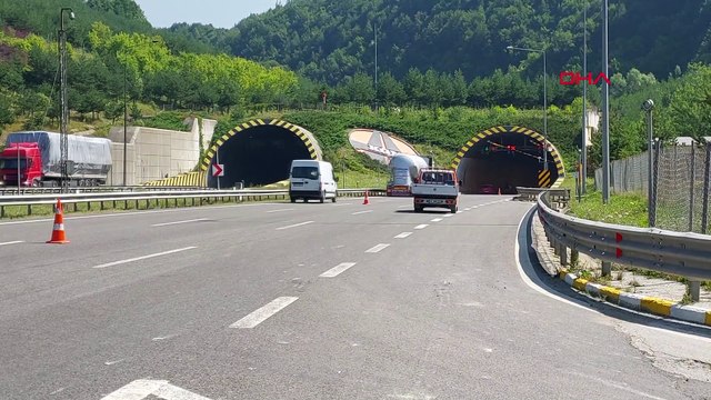 TEM'in Bolu Dağı geçişinde yol çalışması başladı