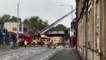 Firefighters tackle blaze at shop in Burnley town centre