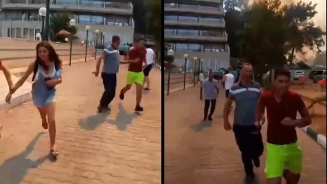 Marmaris yangınında yanan otelin müşterilerinin panik anlarının görüntüleri ortaya çıktı