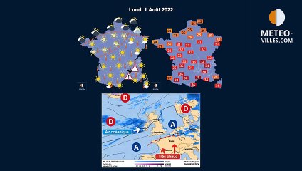 prévisions météo du samedi 30 juillet 2022