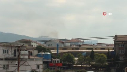 Fabrika bacasından dumanlar tedirgin etti