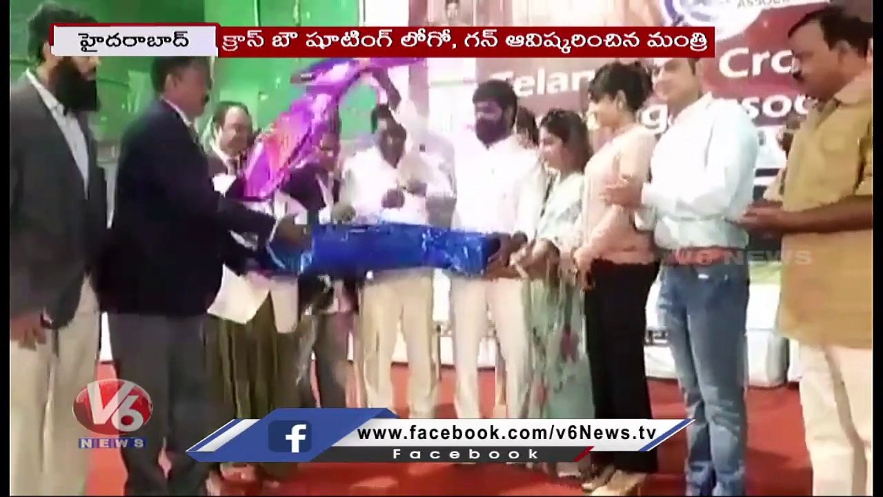 Minister Srinivas Goud Speech AT CrossBow Shooting Association Launch Event  | Hyderabad |  V6 News (3)