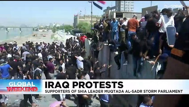 Thousands of protesters storm Iraq parliament building in Baghdad