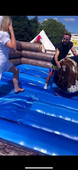 Bride-to-Be Breaks Mechanical Bull