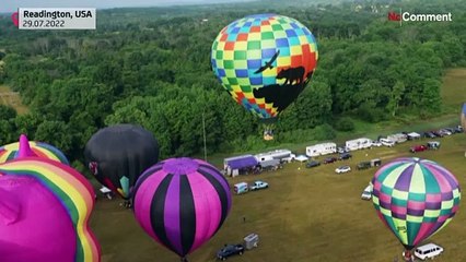 Début de la 39ème édition du Festival de Montgolfières du New Jersey