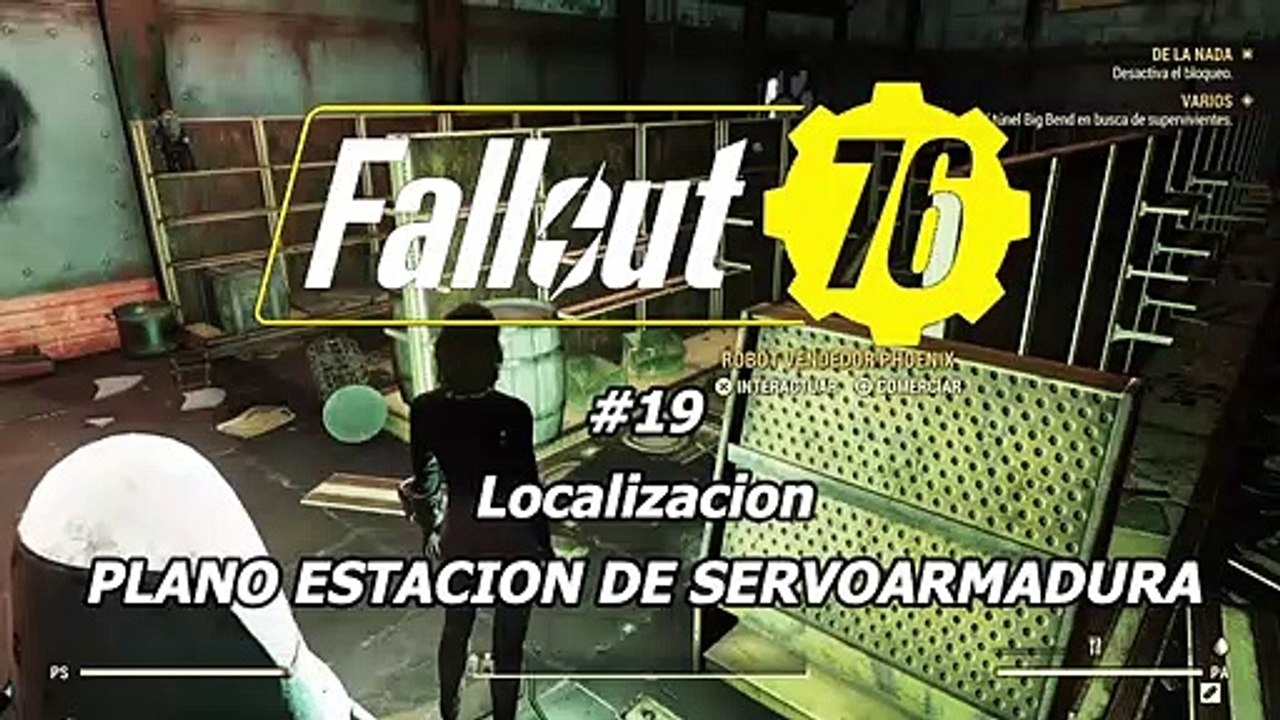 Fallout 76 #19 Localizacion PLANO ESTACION DE SERVOARMADURA - canalrol 2022