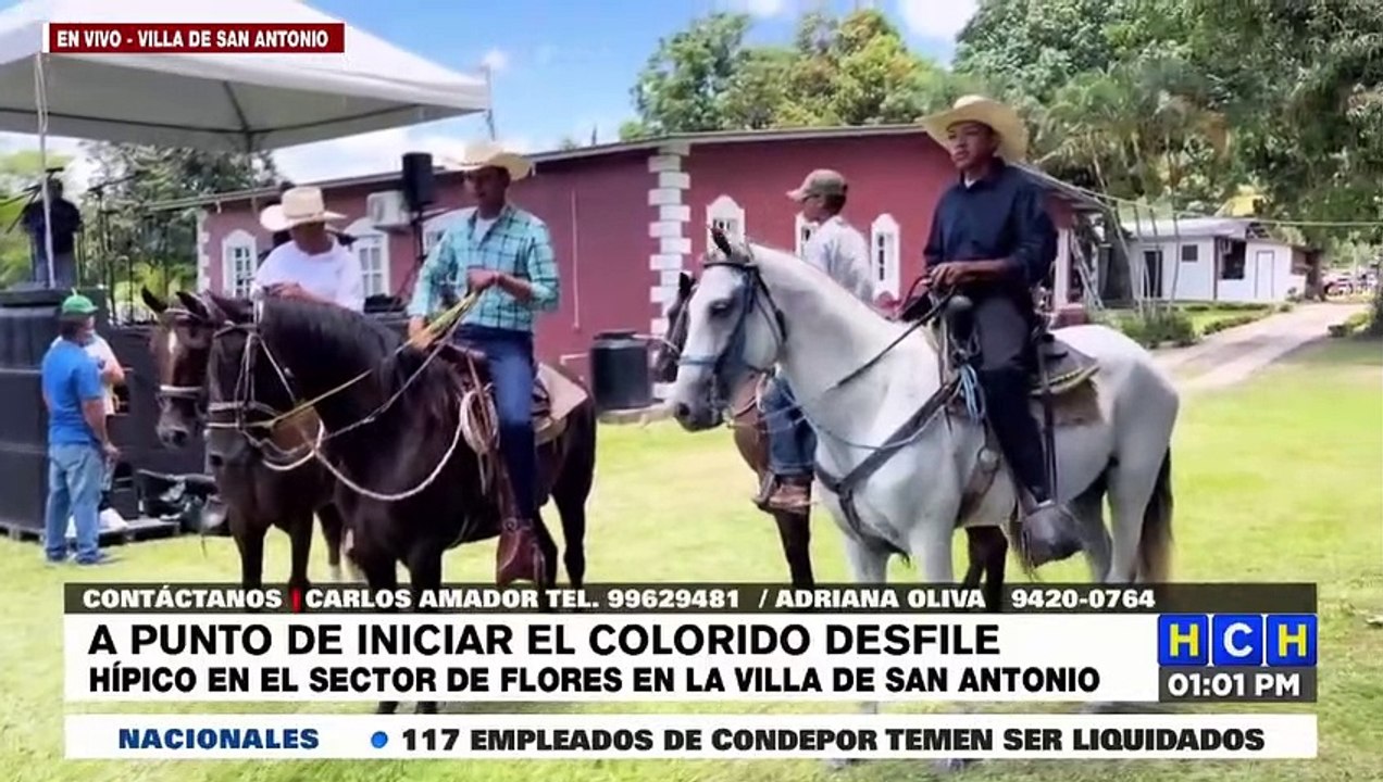 ¡Imponente Desfile Hípico hoy en Flores, Villa de San Antonio con caballistas de todo el país!