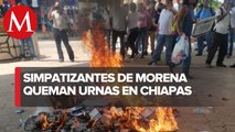 Queman urnas en Chiapas durante elección de consejeros de Morena