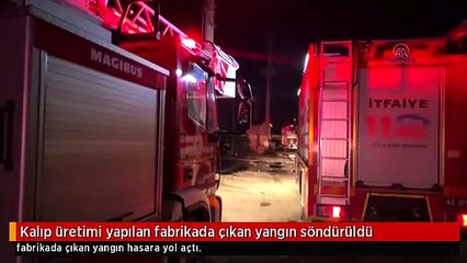Kalıp üretimi yapılan fabrikada çıkan yangın söndürüldü