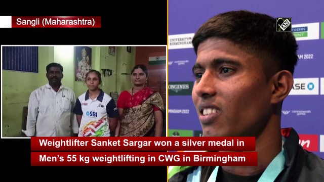 Maharashtra: Weightlifter Sanket Sargar’s family celebrates his win in Sangli